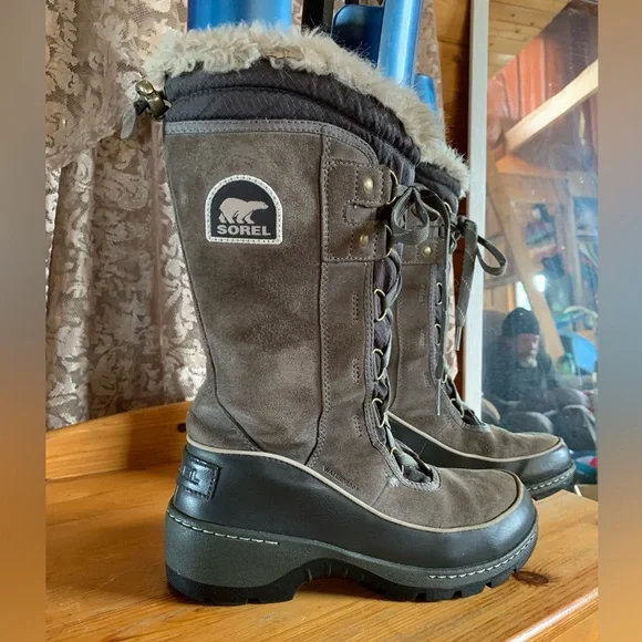 Sorel Women's Tivoli III High winter boots‎ Quarry/Cloud Grey Size 8 Waterproof - Picture 3 of 10